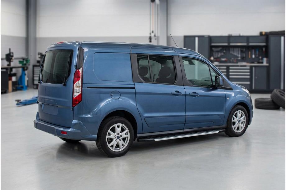 Ford Connect 2014-2021 гг. Боковые Подножки Duru (2 шт., Алюминий) Image