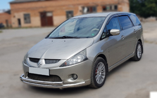 Mitsubishi Grandis 2003-2011 гг. Передняя защита ST014 (нержавейка) фото 2