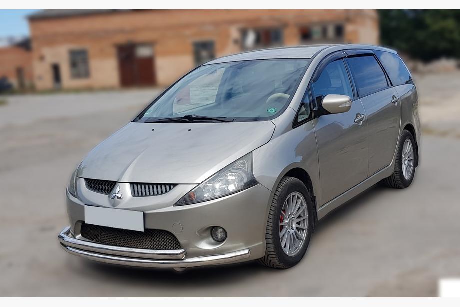Mitsubishi Grandis 2003-2011 гг. Передняя защита ST014 (нержавейка) d60/42 Фото 2