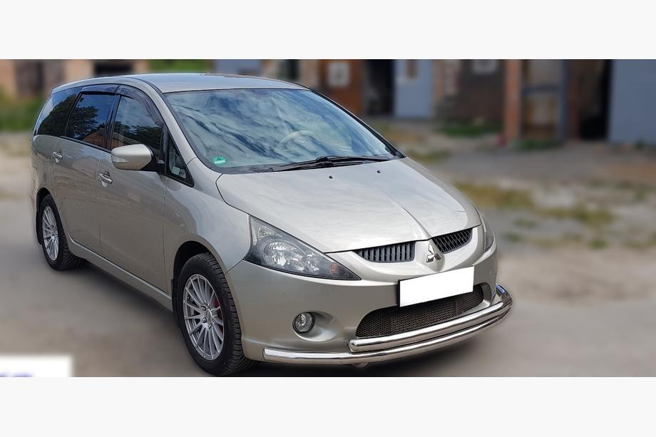 Mitsubishi Grandis 2003-2011 гг. Передняя защита ST014 (нержавейка) d60/42 Фото 3