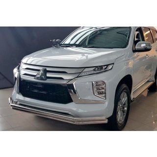 Передняя защита F3-60 (2020+, Нержавейка) Mitsubishi Pajero Sport 2015- гг. фото 2
