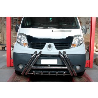 Передняя защита F1-01 (нержавейка) Opel Vivaro 2001–2015 гг. фото 1