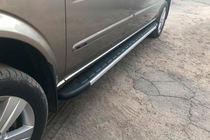 Mercedes Viano 2004-2014 гг. Боковые Подножки Duru (2 шт., Алюминий) фото 1