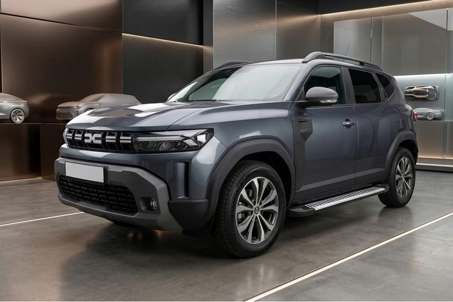 Renault Duster 2024- гг. Боковые Подножки Line (2 шт., Алюминий) Фото 1