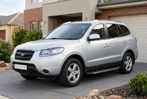 Hyundai Santa Fe 2 2006-2012 гг. Боковые Подножки Duru (2 шт., Алюминий) фото 1
