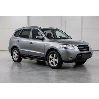 Боковые пороги Bosphorus Black (2 шт., алюминий) Hyundai Santa Fe 2 2006-2012 гг. фото 1