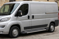 Fiat Ducato 2006-2025 гг. Боковые пороги RedLine V1 (2 шт., алюминий) фото 1