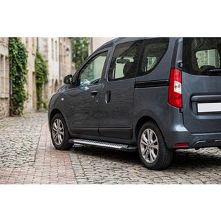 Боковые Подножки Line (2 шт., Алюминий) Dacia Dokker 2013-2022 гг. фото 1