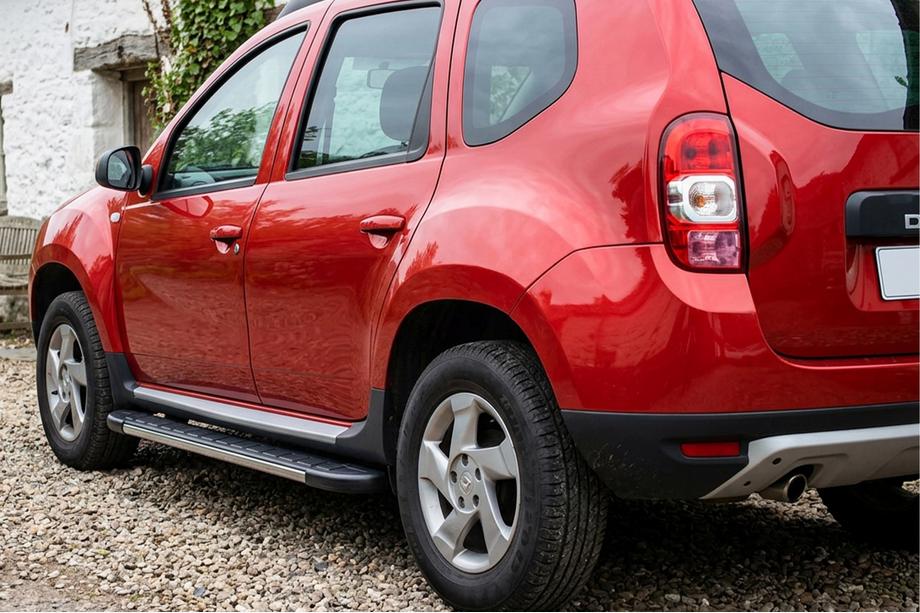 Renault Duster 2008–2017 гг. Боковые Подножки Duru (2 шт., Алюминий) Image