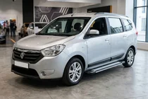 Dacia Lodgy 2012-2022 гг. Боковые Подножки Rainbow (2 шт., Алюминий) фото 1