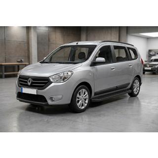 Боковые Подножки Allmond Black (2 шт., Алюминий) Renault Lodgy 2013-2022 гг. фото 1