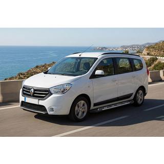 Боковые Подножки Sunrise (2 шт., Алюминий) Renault Lodgy 2013-2022 гг. фото 1