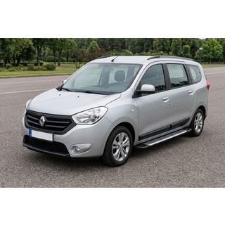 Боковые Подножки Line (2 шт., Алюминий) Renault Lodgy 2013-2022 гг. фото 1