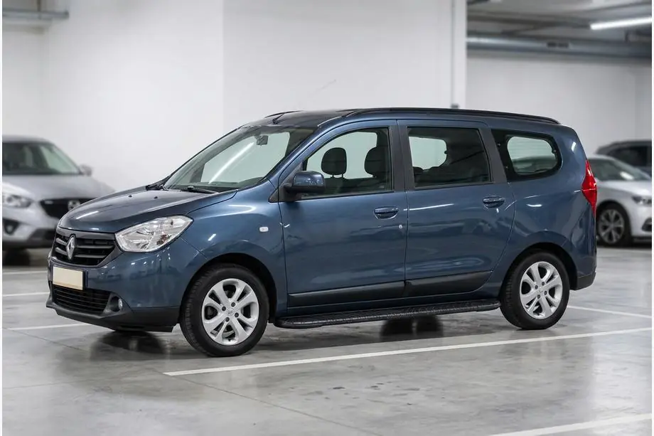 Renault Lodgy 2013-2022 гг. Боковые пороги Bosphorus Black (2 шт., алюминий) Image