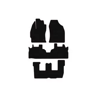 Резиновые коврики Carsuit (3 ряда, черные) фото 1