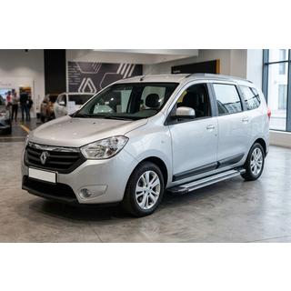 Боковые Подножки Rainbow (2 шт., Алюминий) Renault Lodgy 2013-2022 гг. фото 1