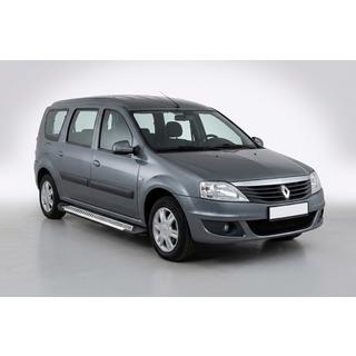 Боковые Подножки Line (2 шт., Алюминий) Dacia Logan MCV 2004-2014 гг. фото 3