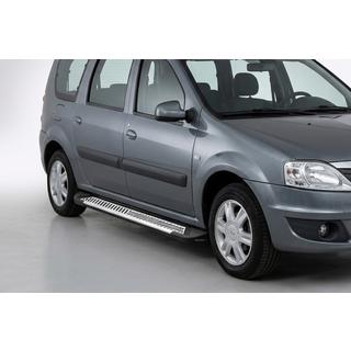 Боковые Подножки Line (2 шт., Алюминий) Dacia Logan MCV 2004-2014 гг. фото 1