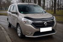 Renault Lodgy 2013-2022 гг. Передняя защита ST008 (нержавейка) фото 2