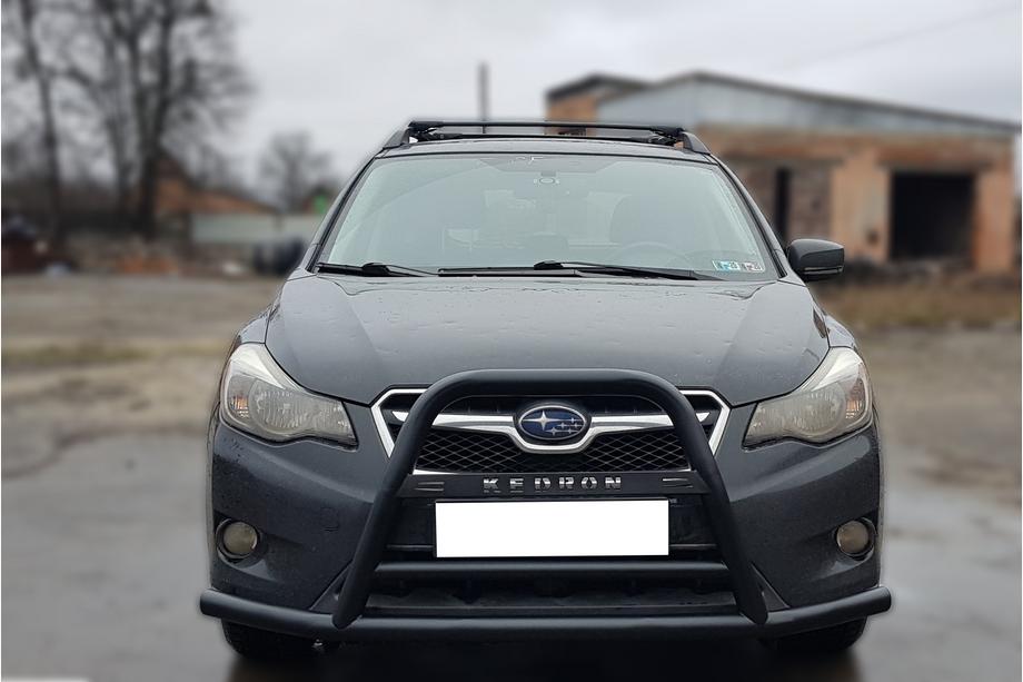 Subaru XV 2011-2017 гг. Защита переднего бампера F1-71 Черная (Нержавейка) Image