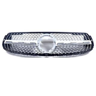 Передняя решетка Diamond Silver (для GLC 43 AMG/GLC 63 AMG/AMG-Line 2019-2022) Mercedes GLC coupe C253 2016-2023 гг. фото 2