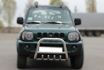 Suzuki Jimny 1998-2018 гг. Передняя защита F2-01 (нержавейка) фото 1