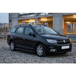 Боковые пороги Bosphorus Black (2 шт., алюминий) Renault Logan MCV 2013-2022 гг. фото 1