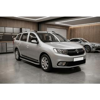 Боковые Подножки Tayga Grey (2 шт., Алюминий) Renault Logan MCV 2013-2022 гг. фото 1