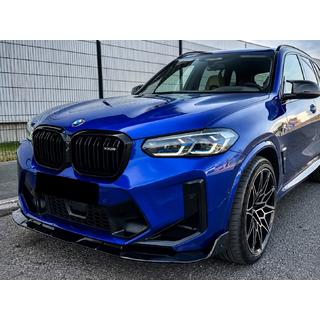 Передний Лип Спойлер (для F97 2022-2024, Черный Глянец) BMW X3 G01 2018- гг. фото 1