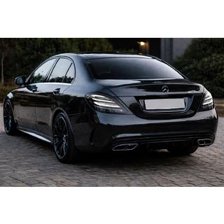 Задние фонари BlackEdition V2 (2 шт) Mercedes C-сlass W205 2014-2021 гг. фото 1