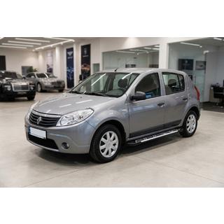 Боковые Подножки Sunrise (2 шт., Алюминий) Dacia Sandero 2007-2013 гг. фото 1