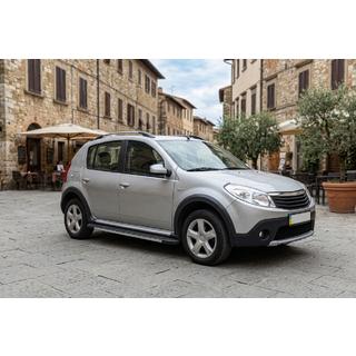 Боковые Подножки Duru (2 шт., Алюминий) Dacia Sandero 2007-2013 гг. фото 1