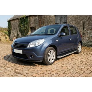 Боковые Подножки Tayga (2 шт., Алюминий) Dacia Sandero 2007-2013 гг. фото 1