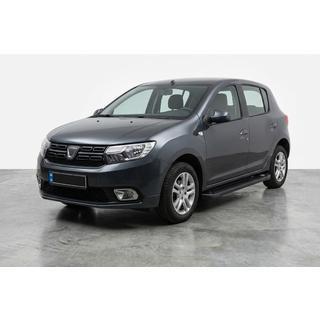 Боковые Подножки Allmond Black (2 шт., Алюминий) Dacia Sandero 2013-2020 гг. фото 1
