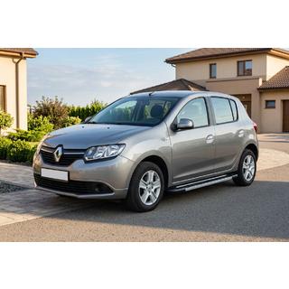 Боковые пороги RedLine V1 (2 шт., алюминий) Dacia Sandero 2013-2020 гг. фото 1
