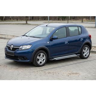Боковые Подножки Rainbow (2 шт., Алюминий) Dacia Sandero 2013-2020 гг. фото 1
