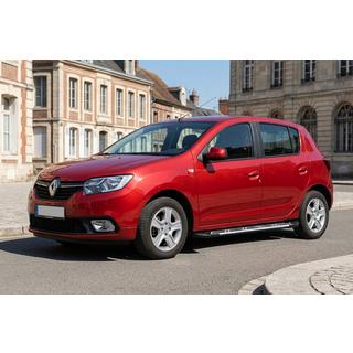 Боковые Подножки Sunrise (2 шт., Алюминий) Renault Sandero 2013-2022 гг. фото 1