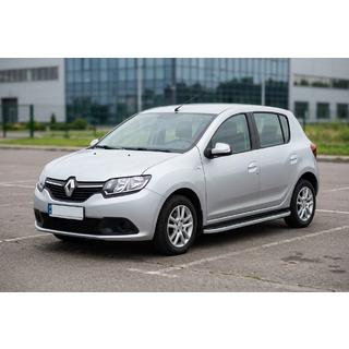 Боковые Подножки Tayga Grey (2 шт., Алюминий) Renault Sandero 2013-2022 гг. фото 1