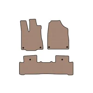 Резиновые коврики Carsuit (2 ряда, бежевые) фото 1