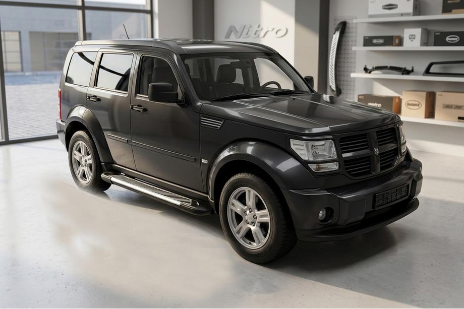 Dodge Nitro 2006-2011 гг. Боковые Подножки Line (2 шт., Алюминий) Фото 1
