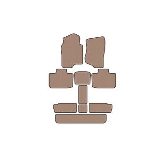 Резиновые коврики Carsuit (3 ряда, бежевые) Cadillac Escalade 2007-2014 гг. фото 1
