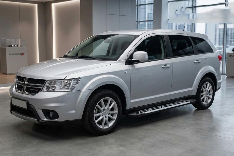 Dodge Journey 2008-2020 гг. Боковые Подножки Sunrise (2 шт., Алюминий) Image