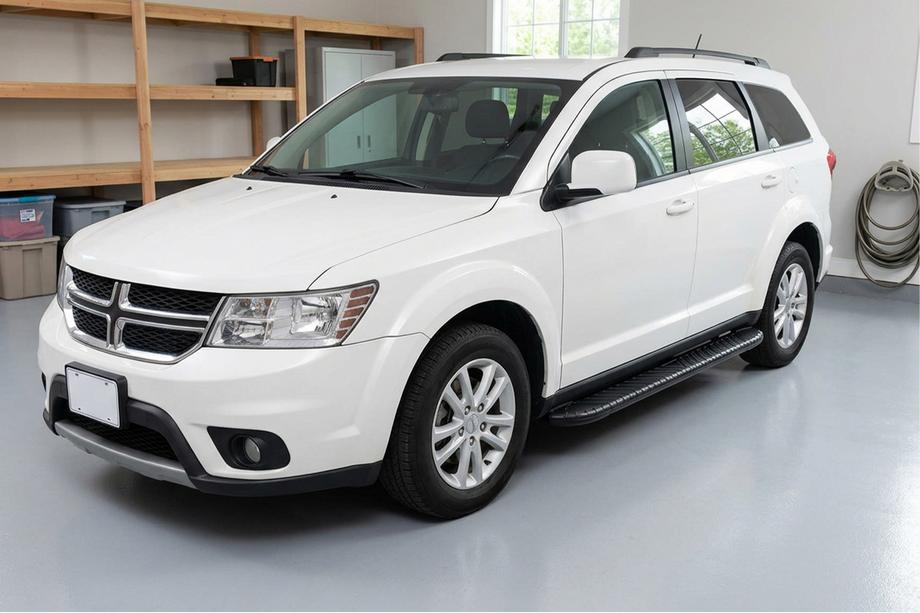 Dodge Journey 2008-2020 гг. Боковые пороги Bosphorus Black (2 шт., алюминий) Image