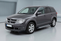Dodge Journey 2008-2020 гг. Боковые Подножки Rainbow (2 шт., Алюминий) фото 1
