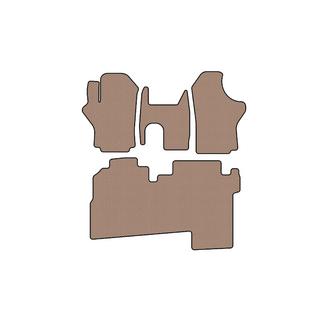 Резиновые коврики Carsuit (2004-2007, 2 ряда, 8-местный, бежевые) Hyundai H200, H1, Starex 1998-2007 гг. фото 1