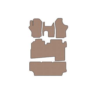Резиновые коврики Carsuit (2004-2007, 3 ряда, 8-местный, бежевые) Hyundai H200, H1, Starex 1998-2007 гг. фото 1