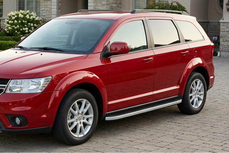 Fiat Freemont 2011-2016 гг. Боковые Подножки Tayga Grey (2 шт., Алюминий) Image