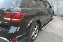 Fiat Freemont 2011-2016 гг. Боковые Подножки Fullmond (2 шт., Алюминий) фото 8
