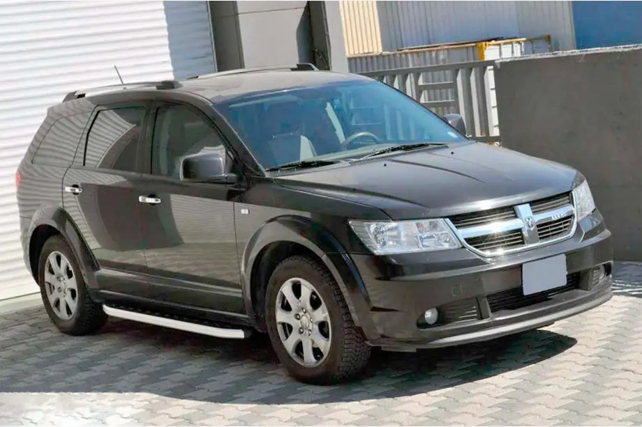Fiat Freemont 2011-2016 гг. Боковые Подножки Fullmond (2 шт., Алюминий) Image