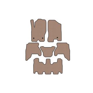 Резиновые коврики Carsuit V1 (3 ряда, бежевые, 2010-2014) Nissan Pathfinder R51 2005-2014 гг. фото 1